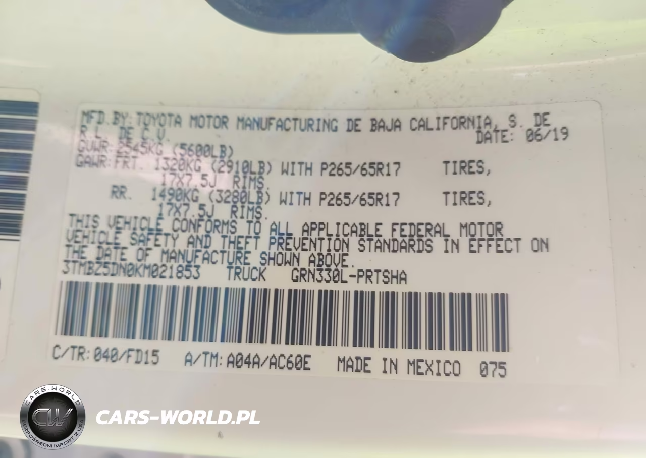 2019 Toyota Tacoma Trd Sport VIN:3TMBZ5DN0KM021853 - 9