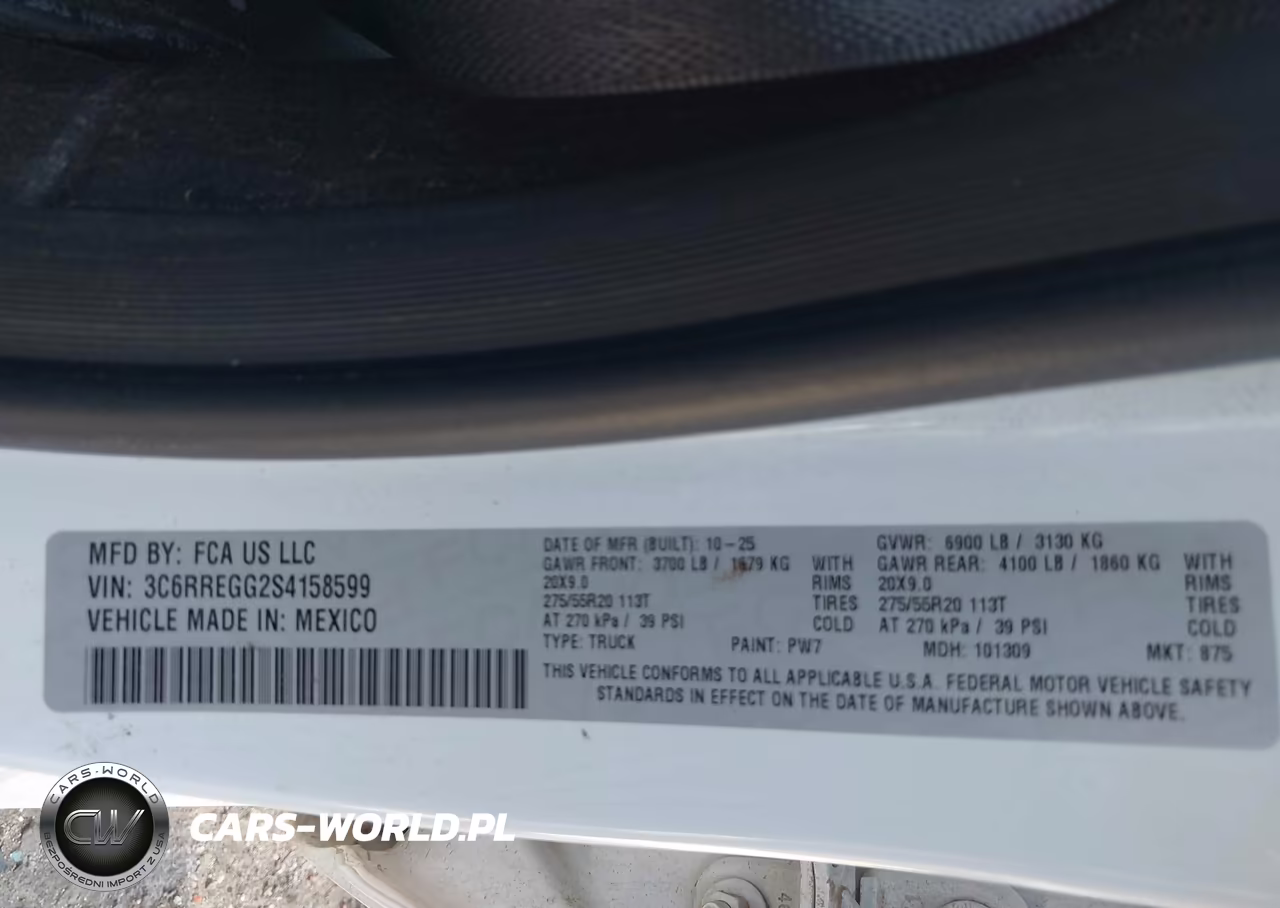 2025 Ram 1500 Tradesman 4X2 5'7 Box VIN:3C6RREGG2S4158599 - 9