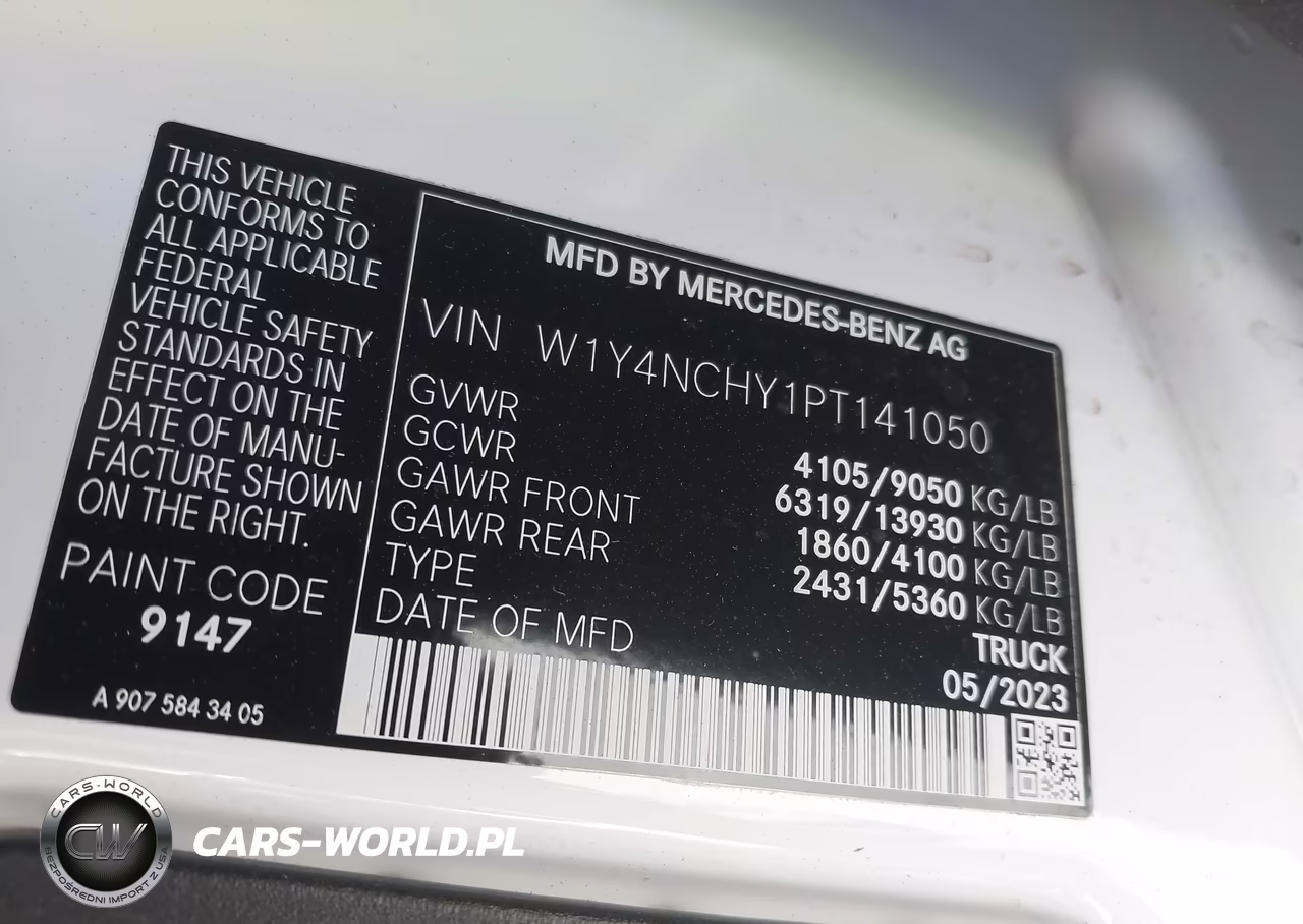 2023 Mercedes-Benz Sprinter 2500 High Roof 4-Cyl Diesel Ho VIN:W1Y4NCHY1PT141050 - 9