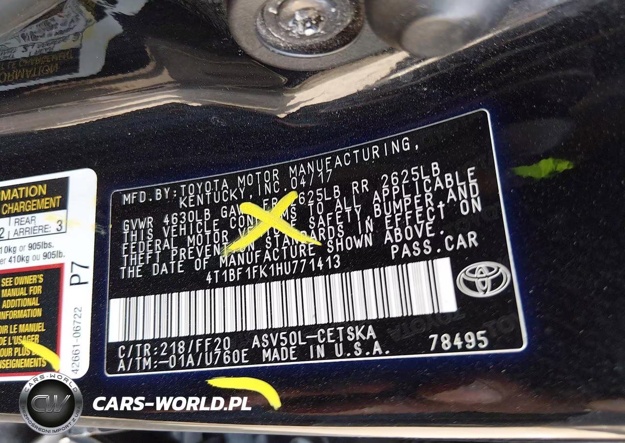 2017 Toyota Camry Se VIN:4T1BF1FK1HU771413 - 9