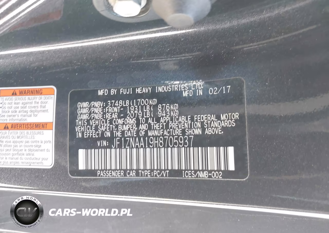 2017 Toyota 86 VIN:JF1ZNAA19H8705937 - 9