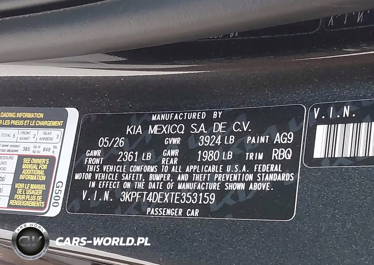 2026 Kia K4 Lxs VIN:3KPFT4DEXTE353159 - 9