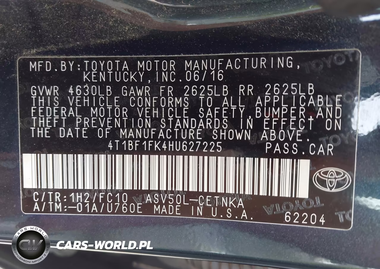2017 Toyota Camry Le VIN:4T1BF1FK4HU627225 - 9