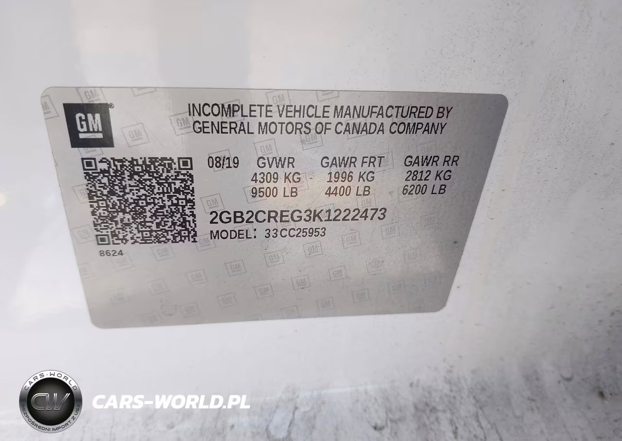 2019 Chevrolet Silverado 2500Hd Wt VIN:2GB2CREG3K1222473 - 9