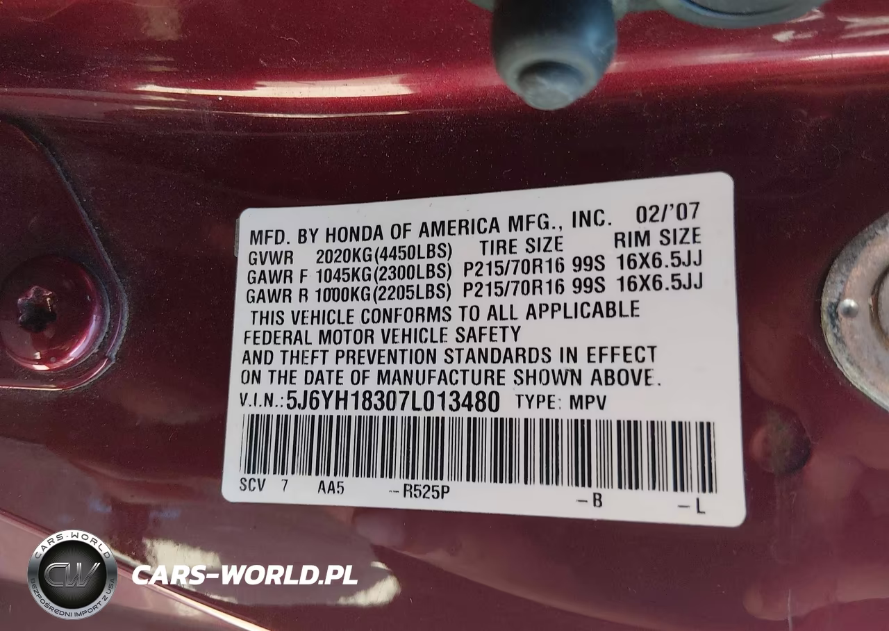 2007 Honda Element Lx VIN:5J6YH18307L013480 - 9