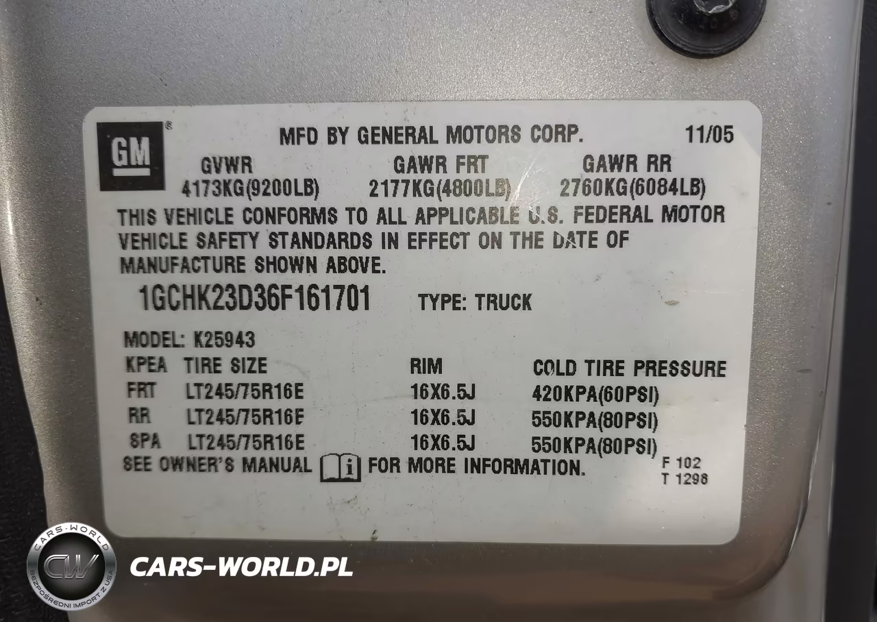 2006 Chevrolet Silverado 2500Hd Lt1 VIN:1GCHK23D36F161701 - 9