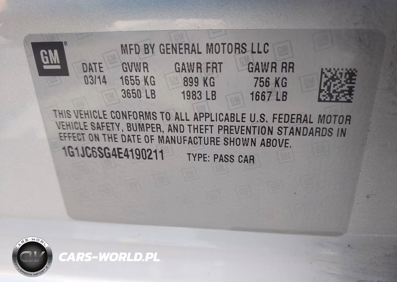 2014 Chevrolet Sonic Lt Auto VIN:1G1JC6SG4E4190211 - 9
