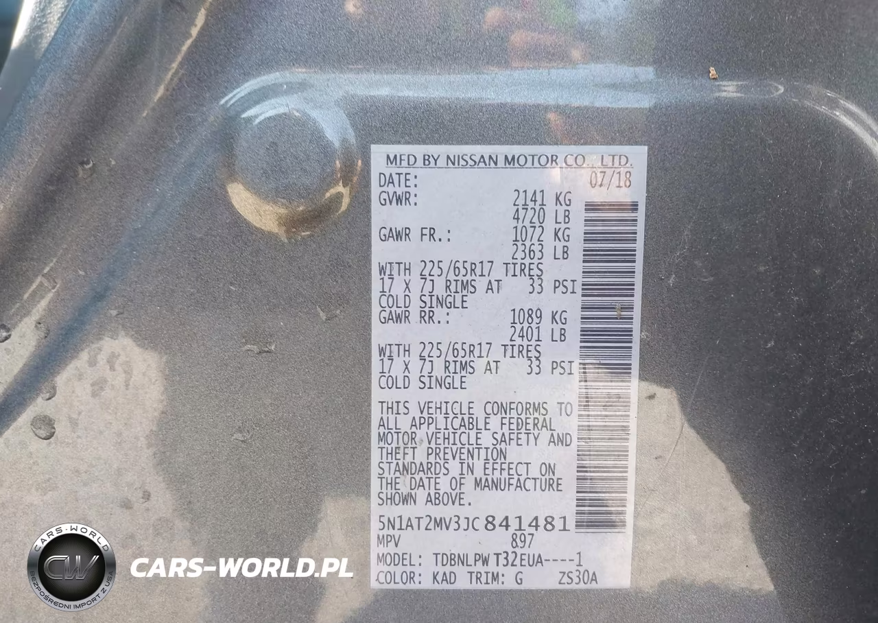 2018 Nissan Rogue S VIN:5N1AT2MV3JC841481 - 9