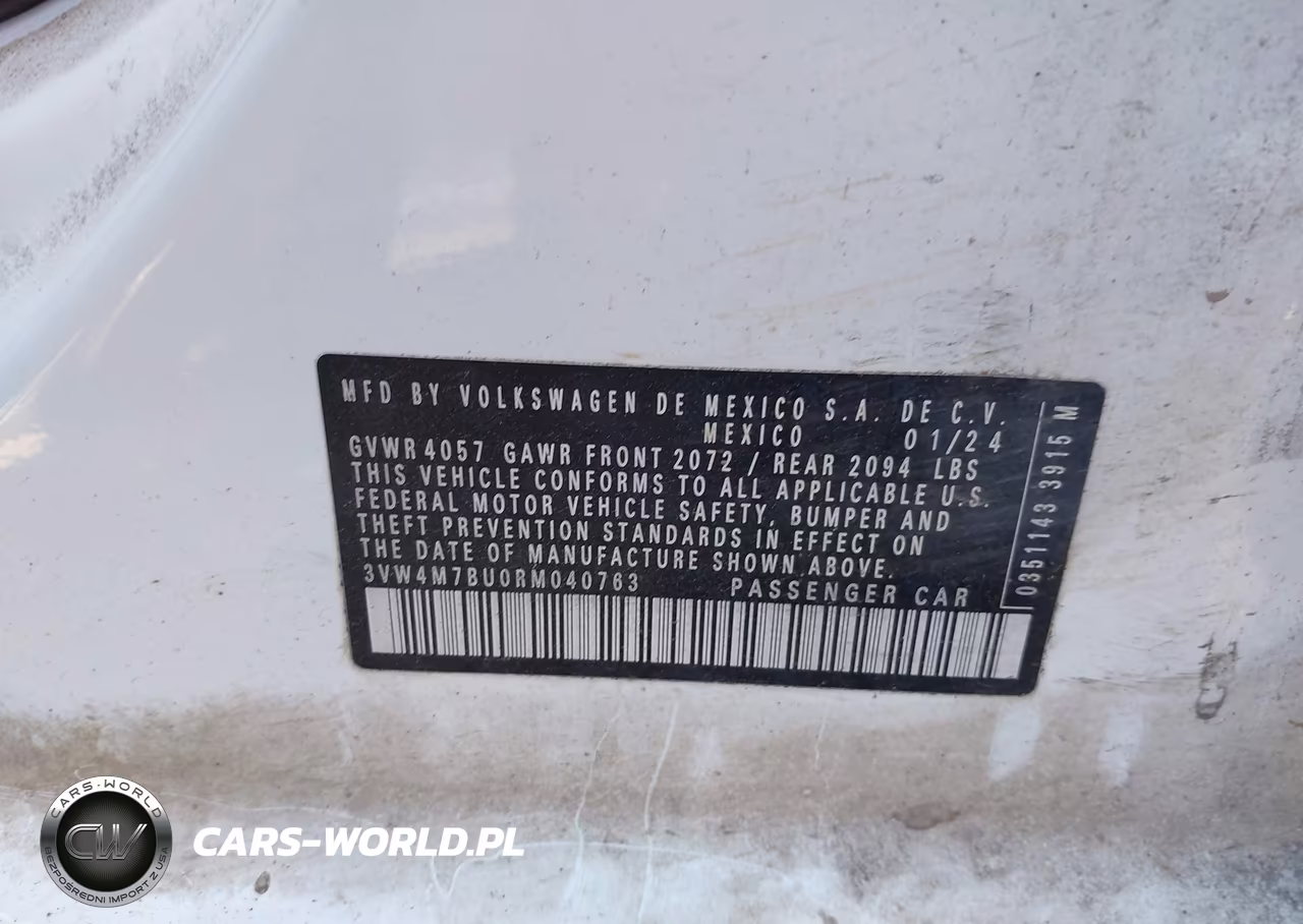2024 Volkswagen Jetta 1.5T S VIN:3VW4M7BU0RM040763 - 9