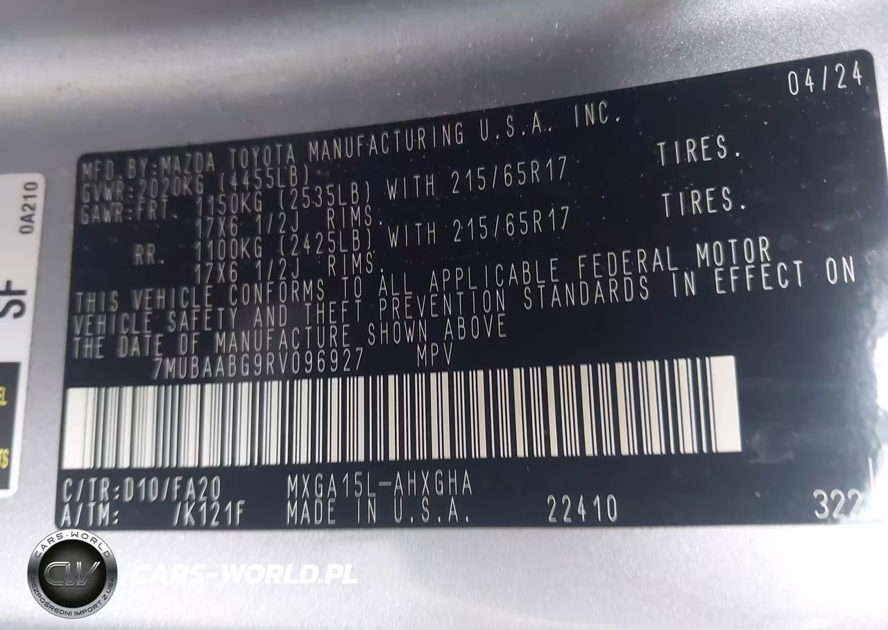 2024 Toyota Corolla Cross Le VIN:7MUBAABG9RV096927 - 9
