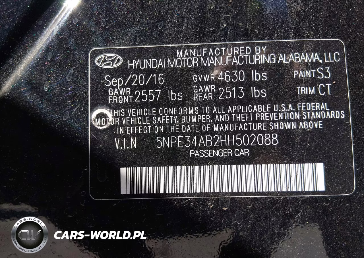 2017 Hyundai Sonata Limited 2.0T VIN:5NPE34AB2HH502088 - 9