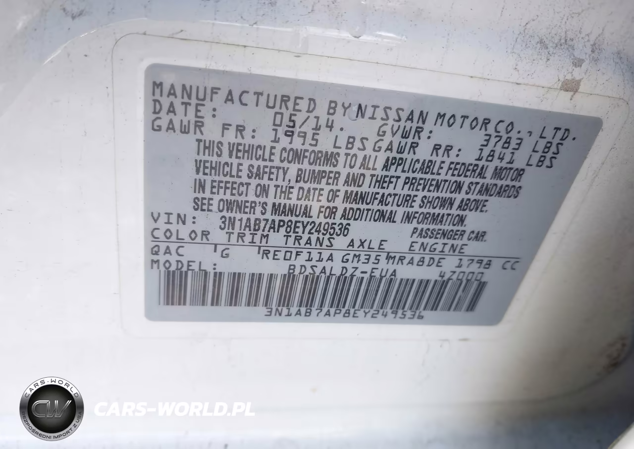 2014 Nissan Sentra Fe+ S-Fe+ Sv-S-Sl-Sr-Sv VIN:3N1AB7AP8EY249536 - 9
