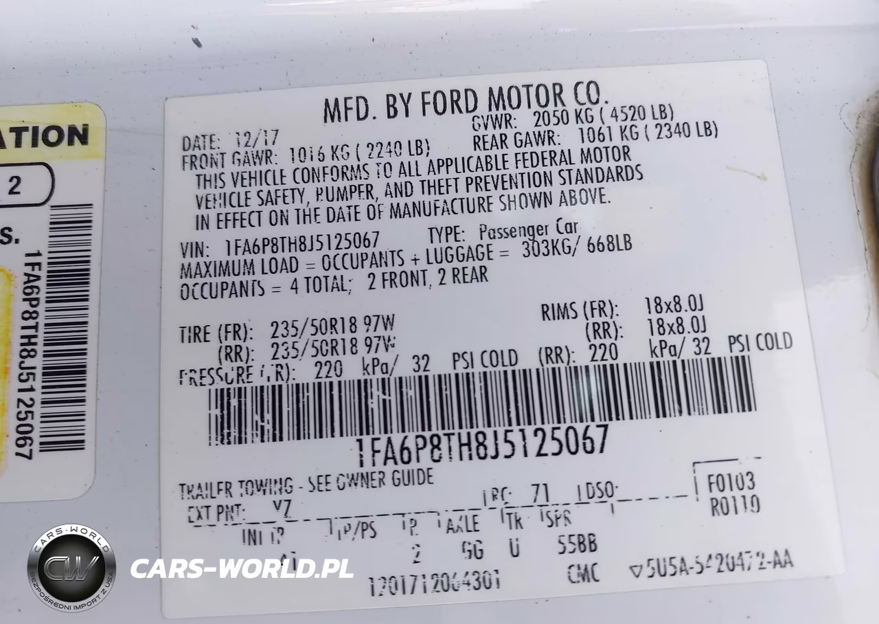 2018 Ford Mustang Ecoboost VIN:1FA6P8TH8J5125067 - 9