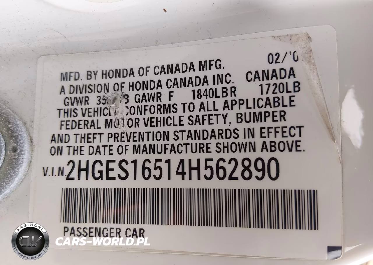 2004 Honda Civic Lx VIN:2HGES16514H562890 - 9