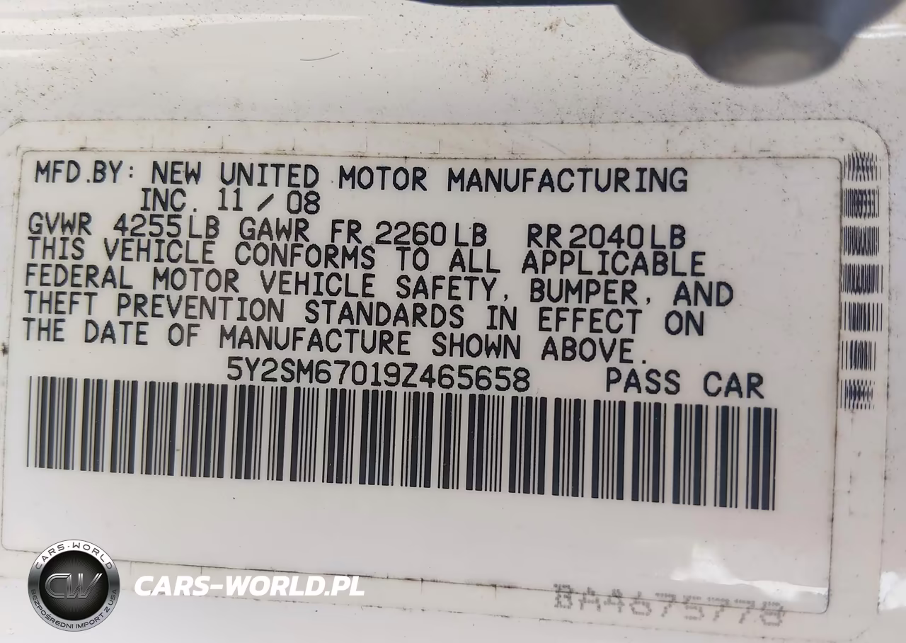 2009 Pontiac Vibe VIN:5Y2SM67019Z465658 - 9