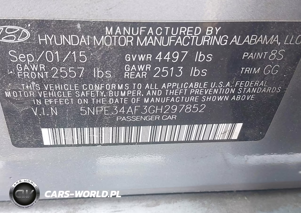 2016 Hyundai Sonata Sport VIN:5NPE34AF3GH297852 - 9