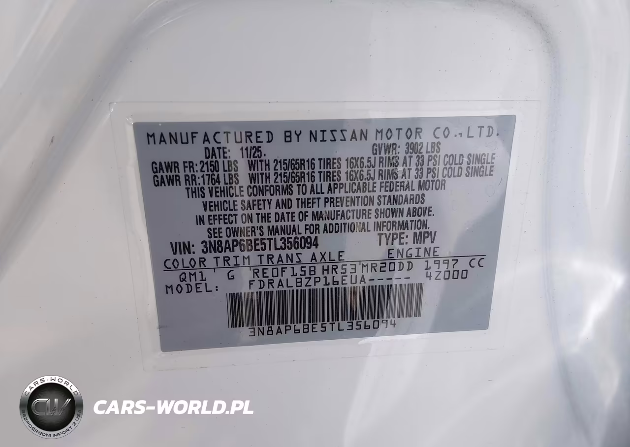 2026 Nissan Kicks S VIN:3N8AP6BE5TL356094 - 9
