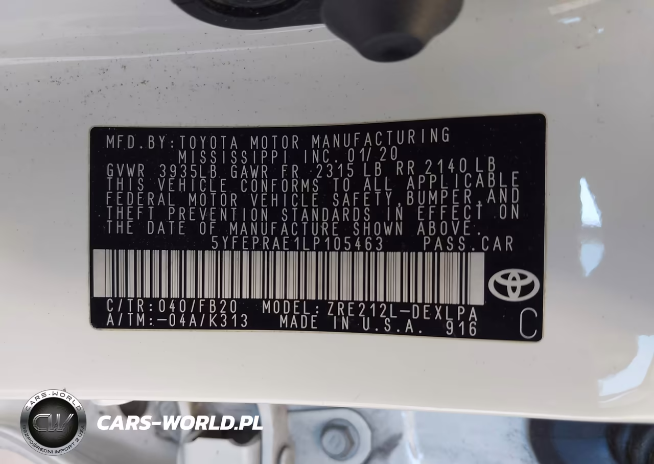 2020 Toyota Corolla Le VIN:5YFEPRAE1LP105463 - 9