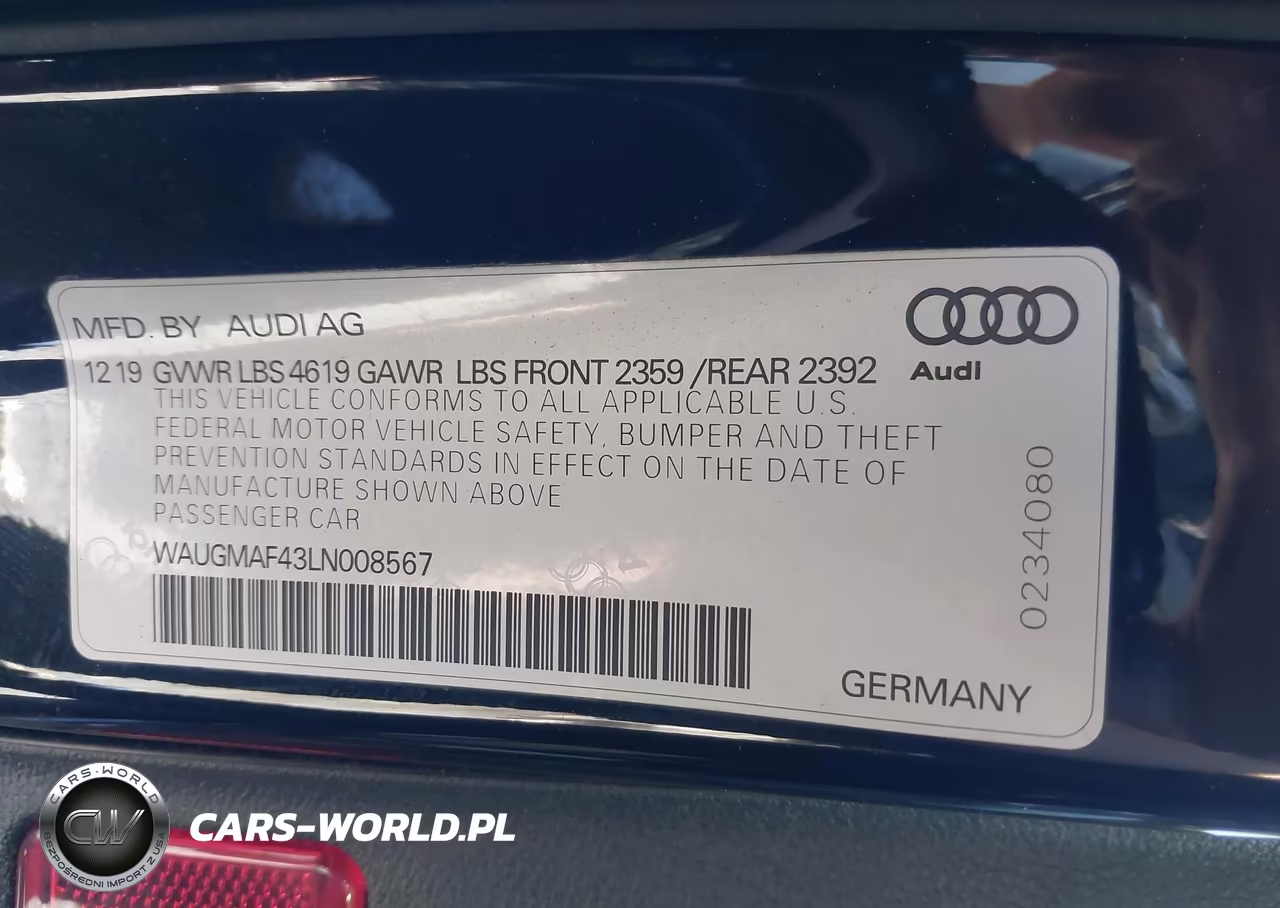 2020 Audi A4 Premium 40 Tfsi Front-Wheel Drive S Tronic VIN:WAUGMAF43LN008567 - 9