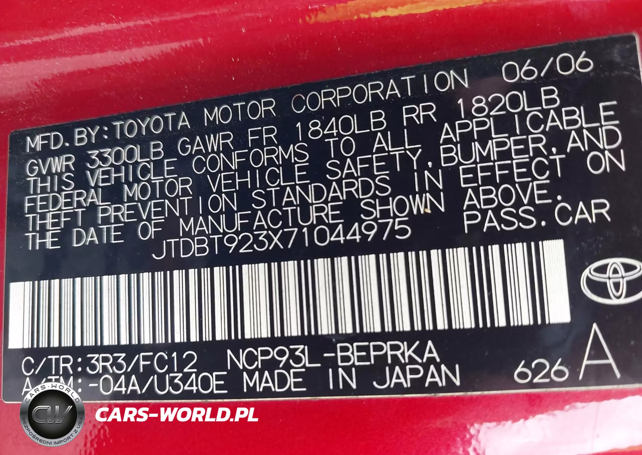 2007 Toyota Yaris VIN:JTDBT923X71044975 - 9