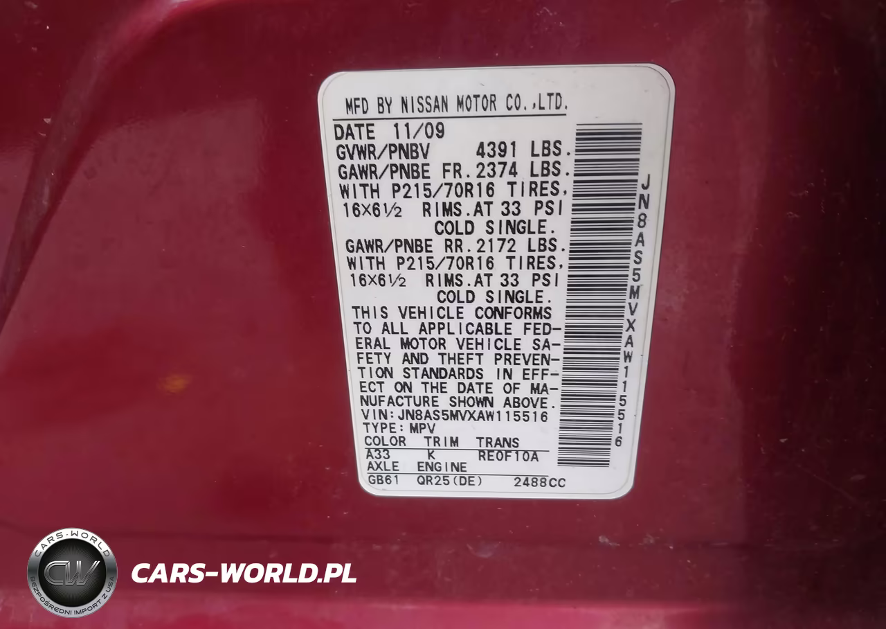 2010 Nissan Rogue S VIN:JN8AS5MVXAW115516 - 9