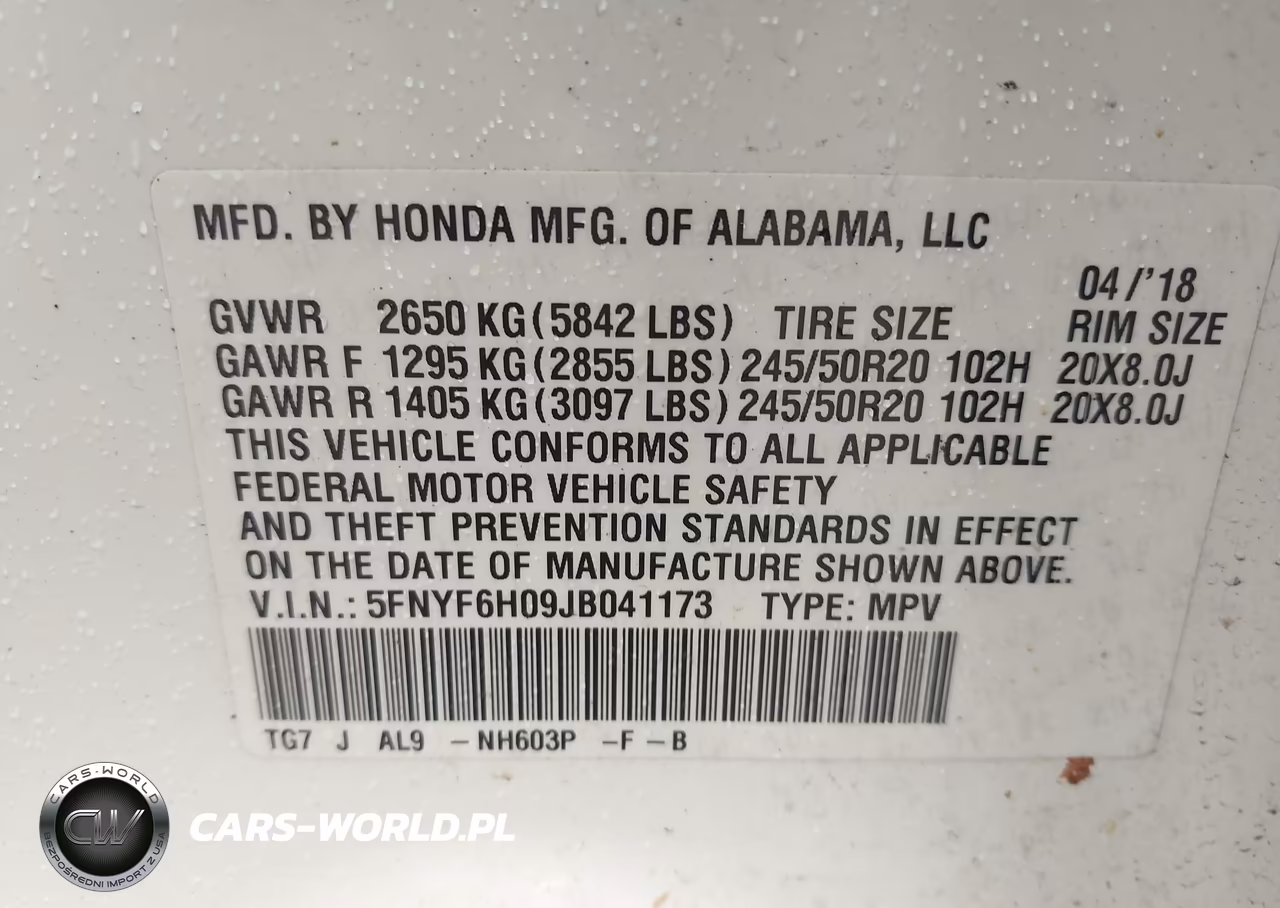 2018 Honda Pilot Elite VIN:5FNYF6H09JB041173 - 9