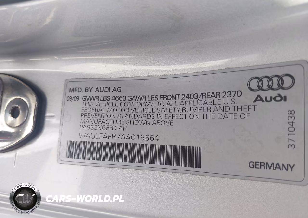 2010 Audi A5 2.0T Premium VIN:WAULFAFR7AA016664 - 9