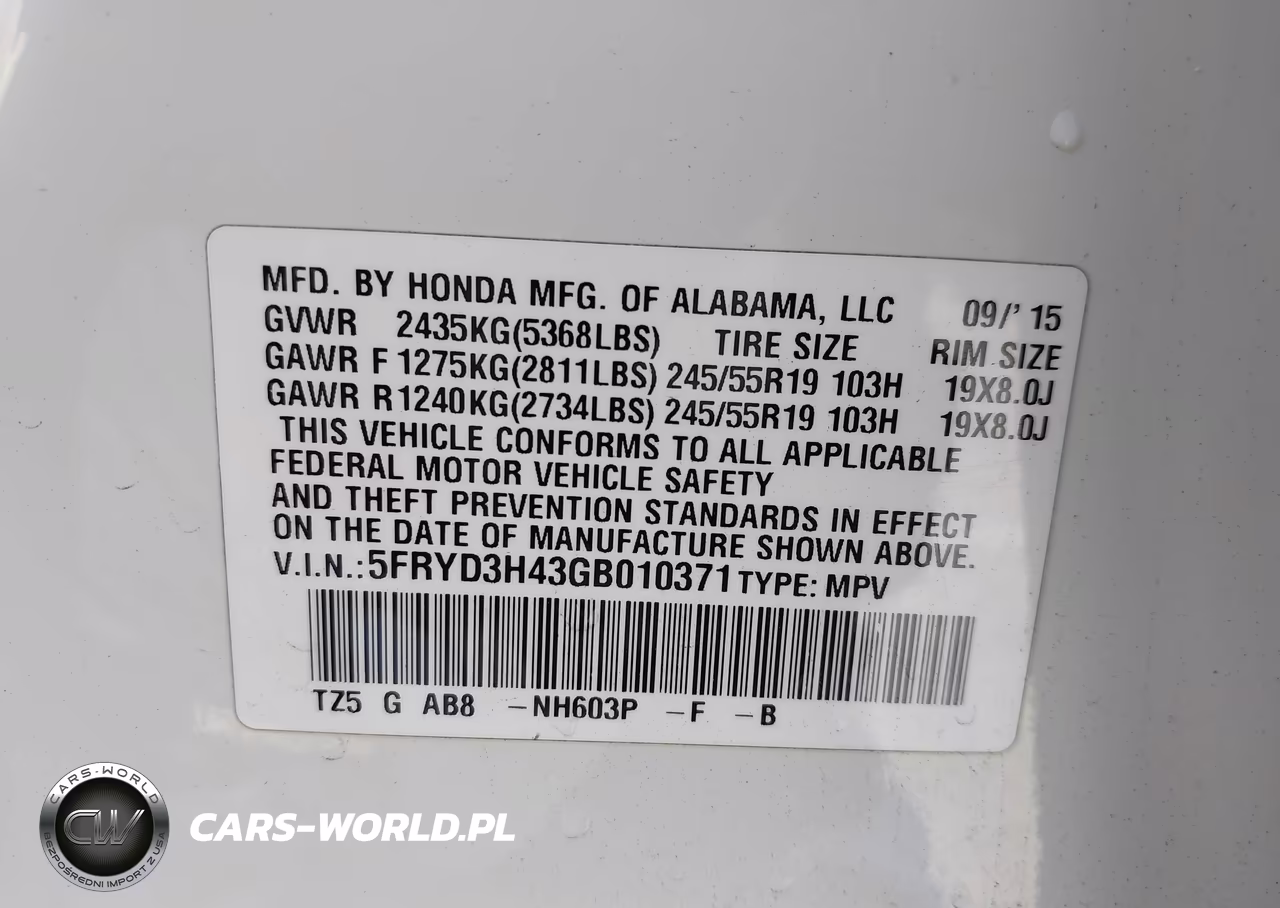 2016 Acura Mdx Technology Acurawatch Plus Packages-Technology Package VIN:5FRYD3H43GB010371 - 9