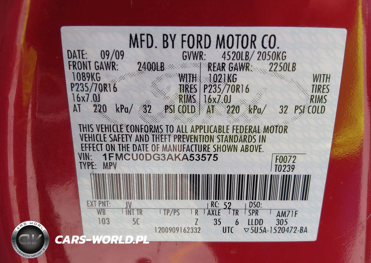 2010 Ford Escape Xlt VIN:1FMCU0DG3AKA53575 - 9