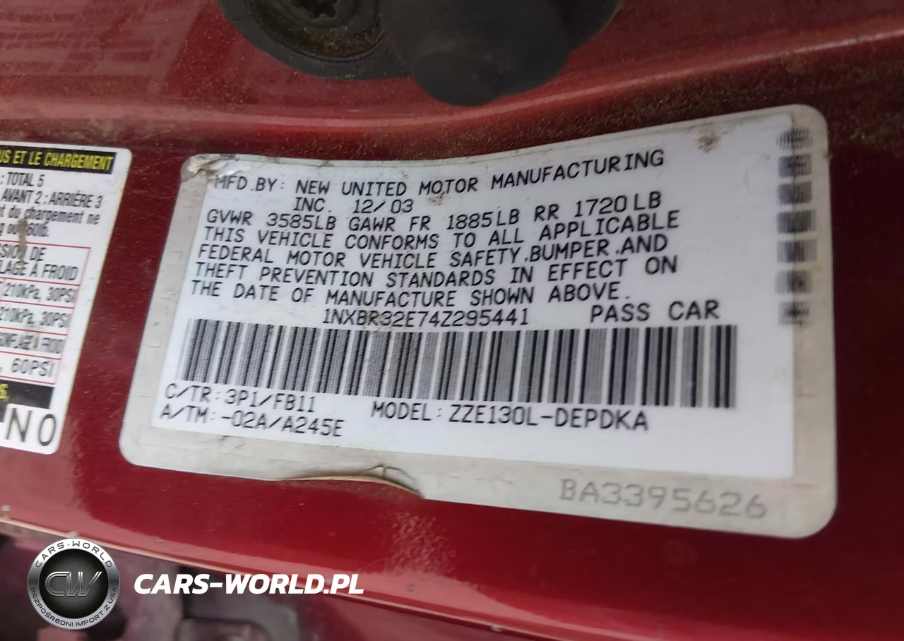 2004 Toyota Corolla Ce VIN:1NXBR32E74Z295441 - 9