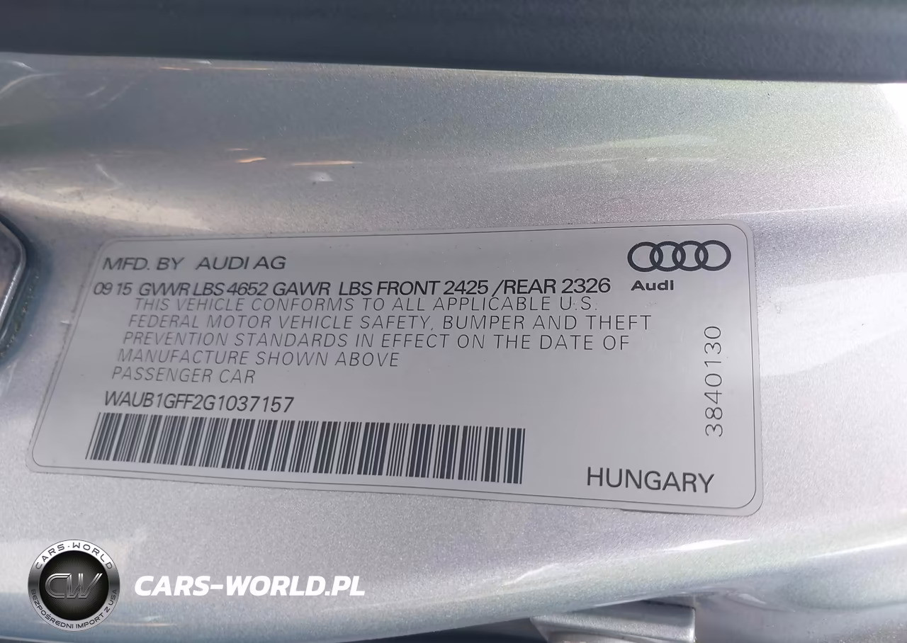 2016 Audi S3 Premium Plus VIN:WAUB1GFF2G1037157 - 9