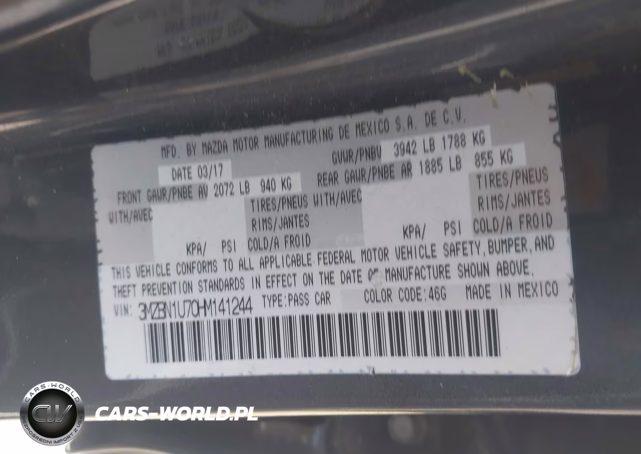 2017 Mazda Mazda3 Sport VIN:3MZBN1U70HM141244 - 9