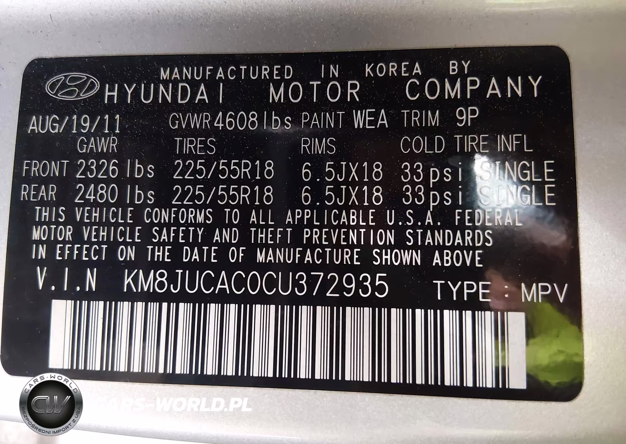 2012 Hyundai Tucson Limited VIN:KM8JUCAC0CU372935 - 9