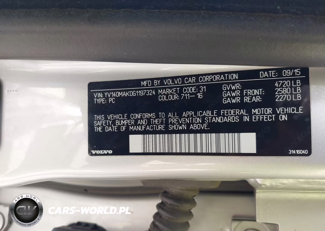 2016 Volvo S80 T5 Drive-E VIN:YV140MAK0G1197324 - 9