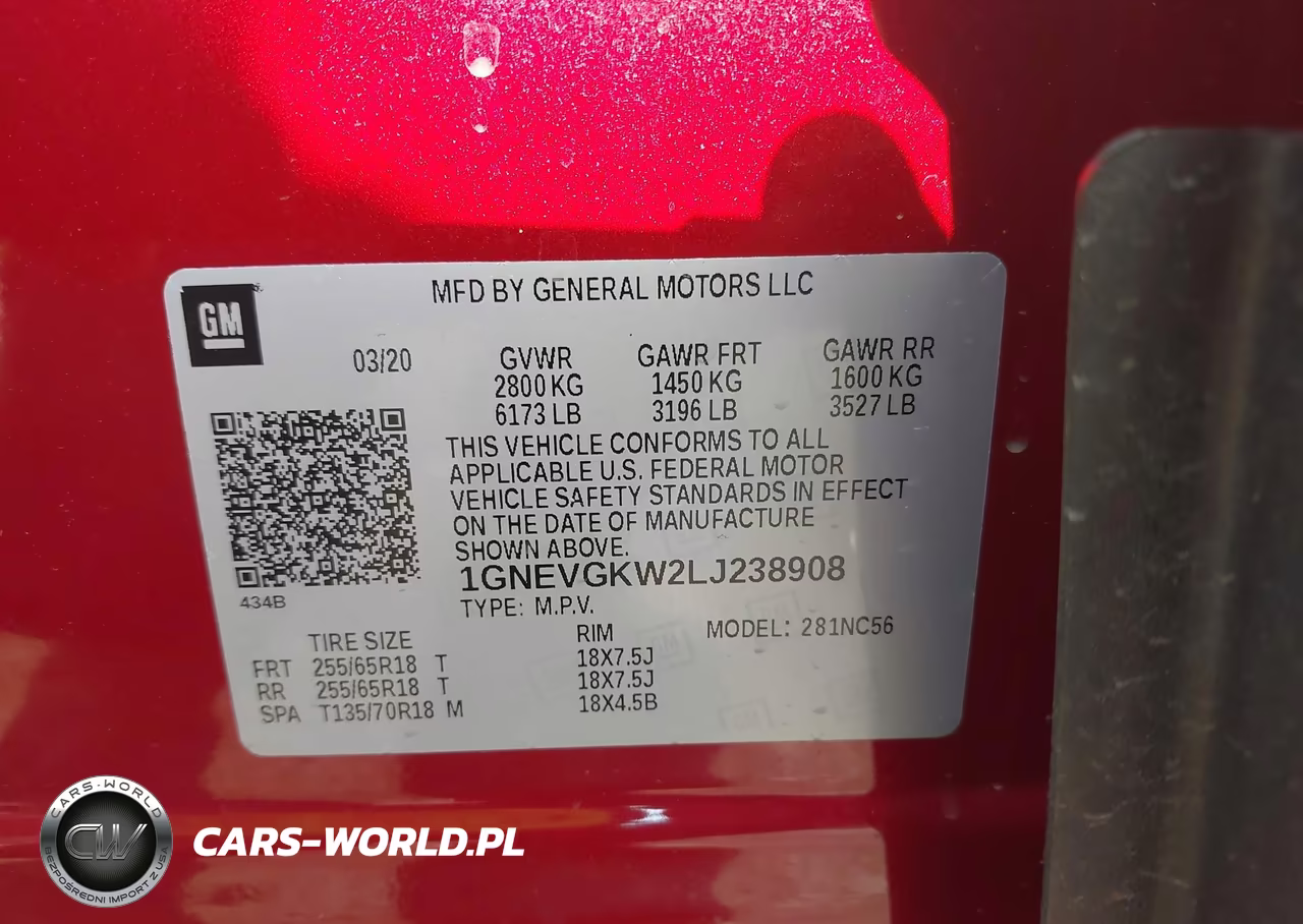 2020 Chevrolet Traverse Awd Lt Cloth VIN:1GNEVGKW2LJ238908 - 9