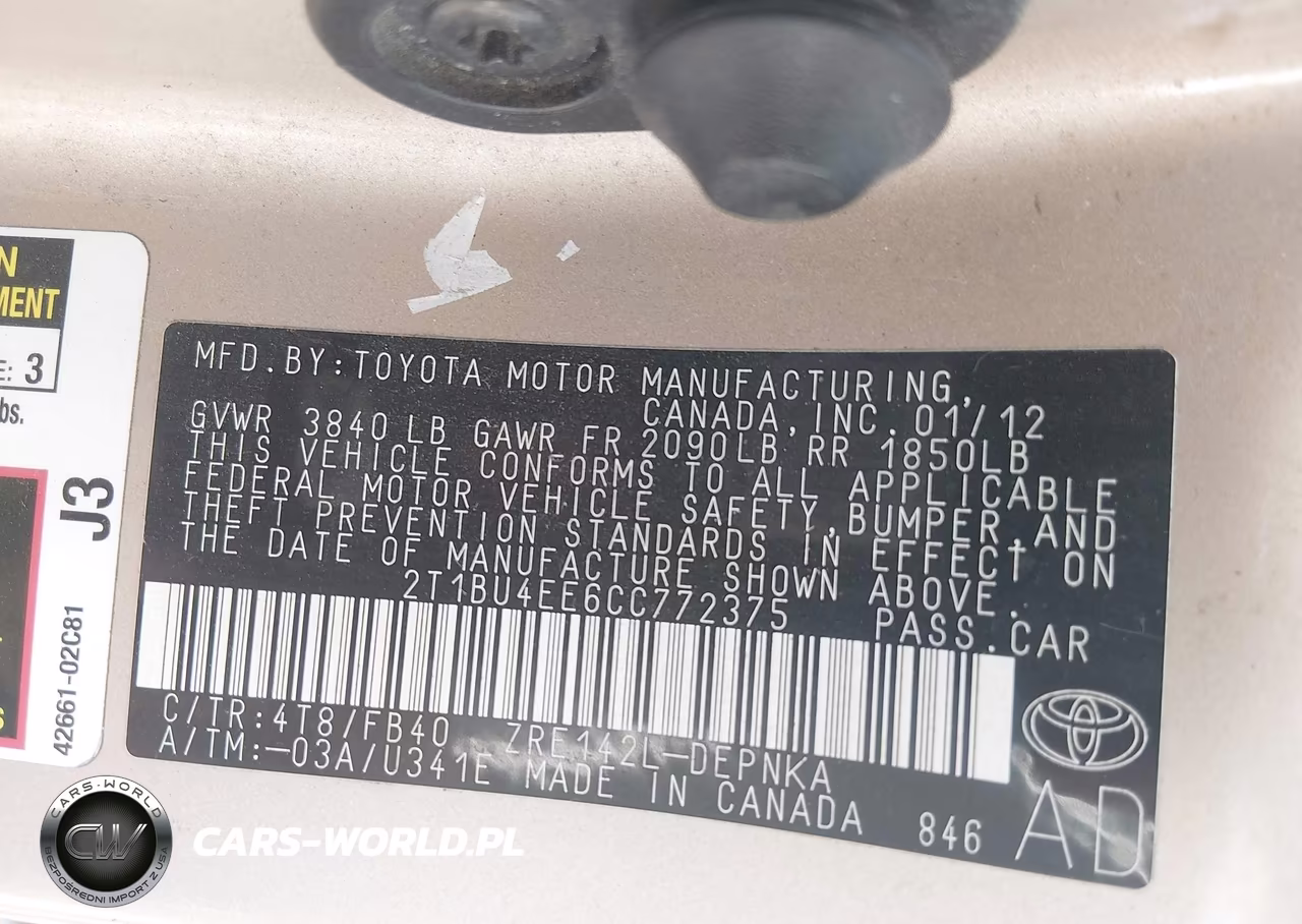 2012 Toyota Corolla Le VIN:2T1BU4EE6CC772375 - 9