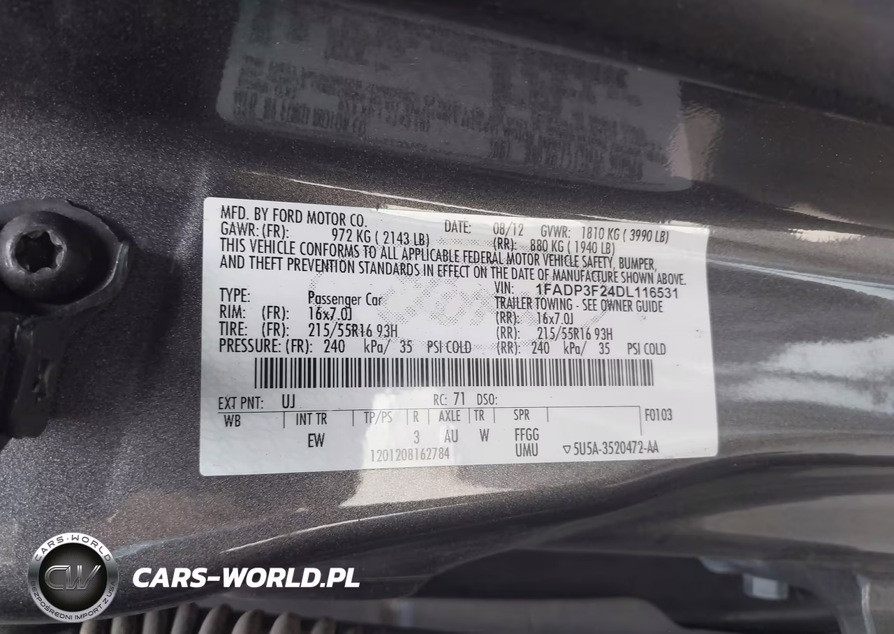 2013 Ford Focus Se VIN:1FADP3F24DL116531 - 9