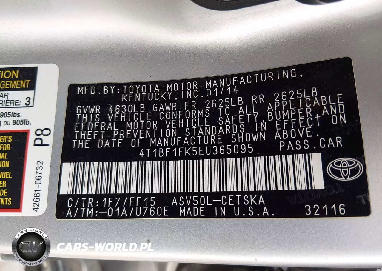 2014 Toyota Camry Se Sport VIN:4T1BF1FK5EU365095 - 9