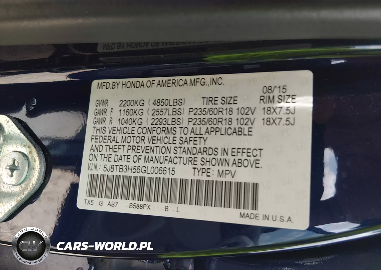2016 Acura Rdx Technology Acurawatch Plus Packages-Technology Package VIN:5J8TB3H56GL006615 - 9