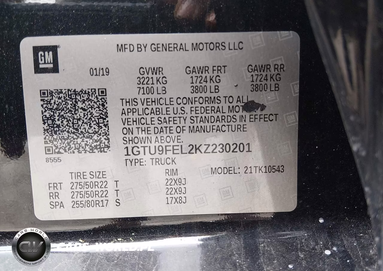 2019 GMC Sierra 1500 Denali VIN:1GTU9FEL2KZ230201 - 9