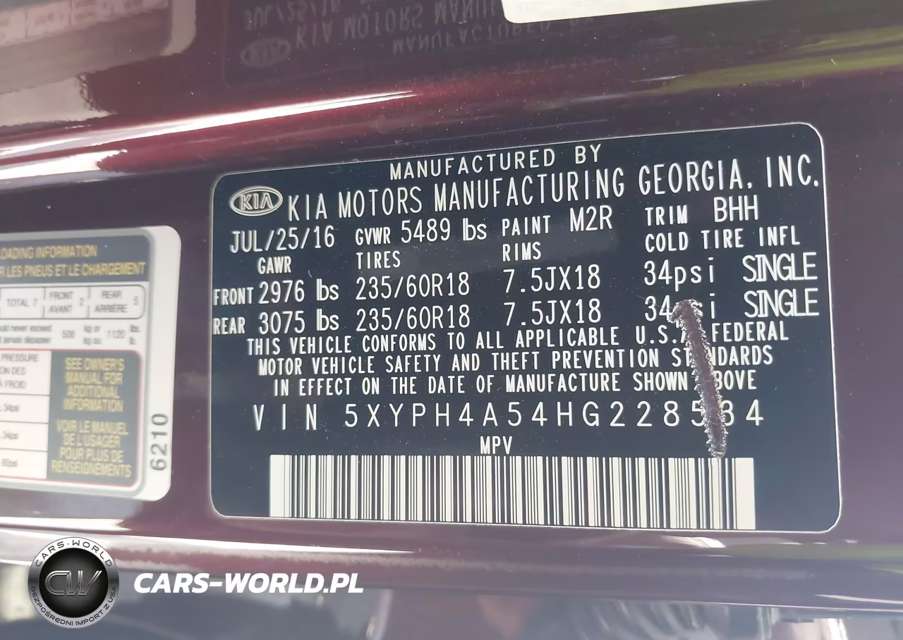 2017 Kia Sorento 3.3L Ex VIN:5XYPH4A54HG228534 - 9
