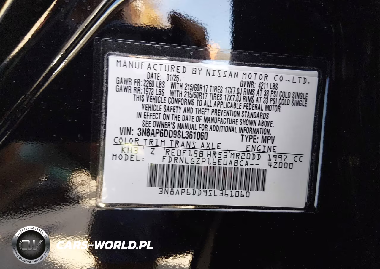 2025 Nissan Kicks Sr Intelligent Awd VIN:3N8AP6DD9SL361060 - 9
