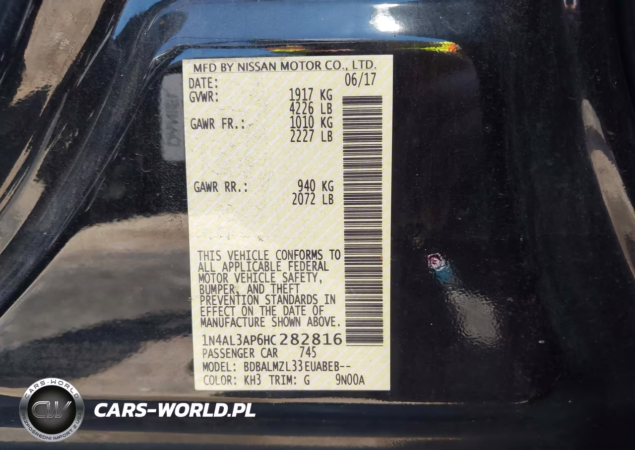 2017 Nissan Altima 2.5 Sv VIN:1N4AL3AP6HC282816 - 9
