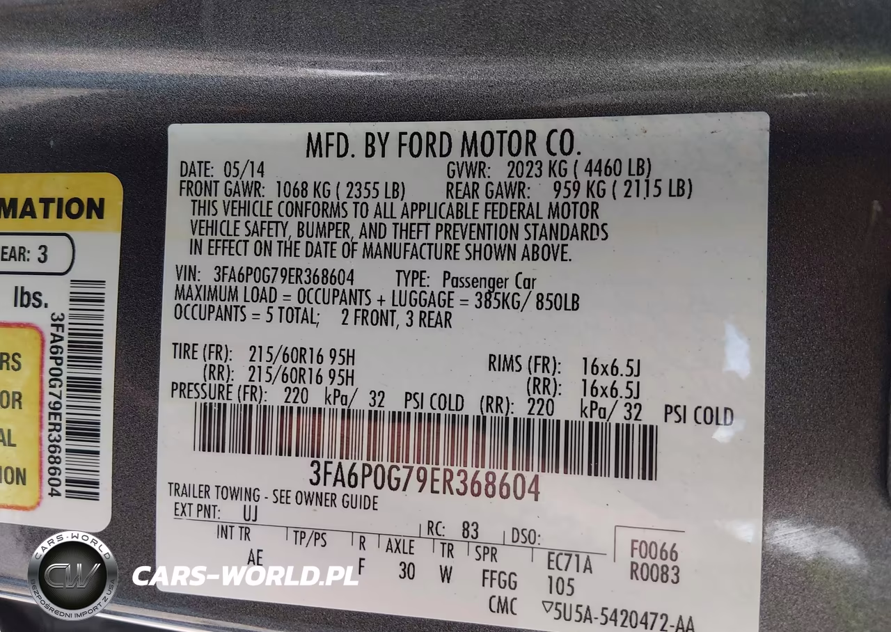 2014 Ford Fusion S VIN:3FA6P0G79ER368604 - 9