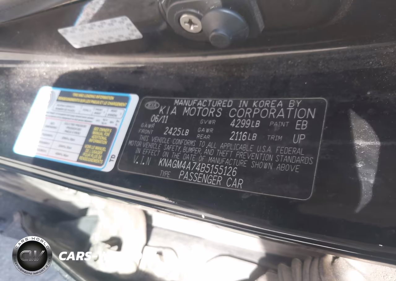 2011 Kia Optima Lx VIN:KNAGM4A74B5155126 - 9