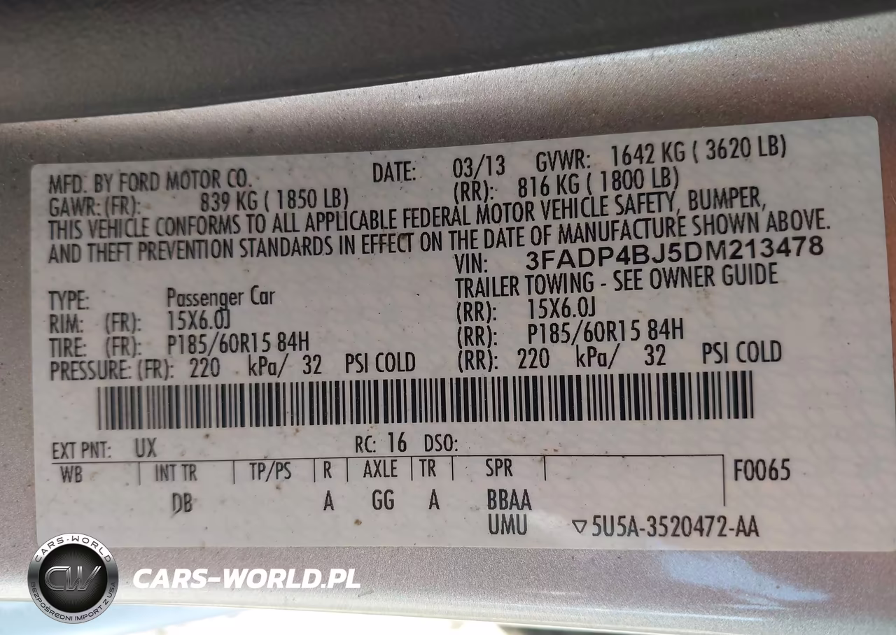 2013 Ford Fiesta Se VIN:3FADP4BJ5DM213478 - 9