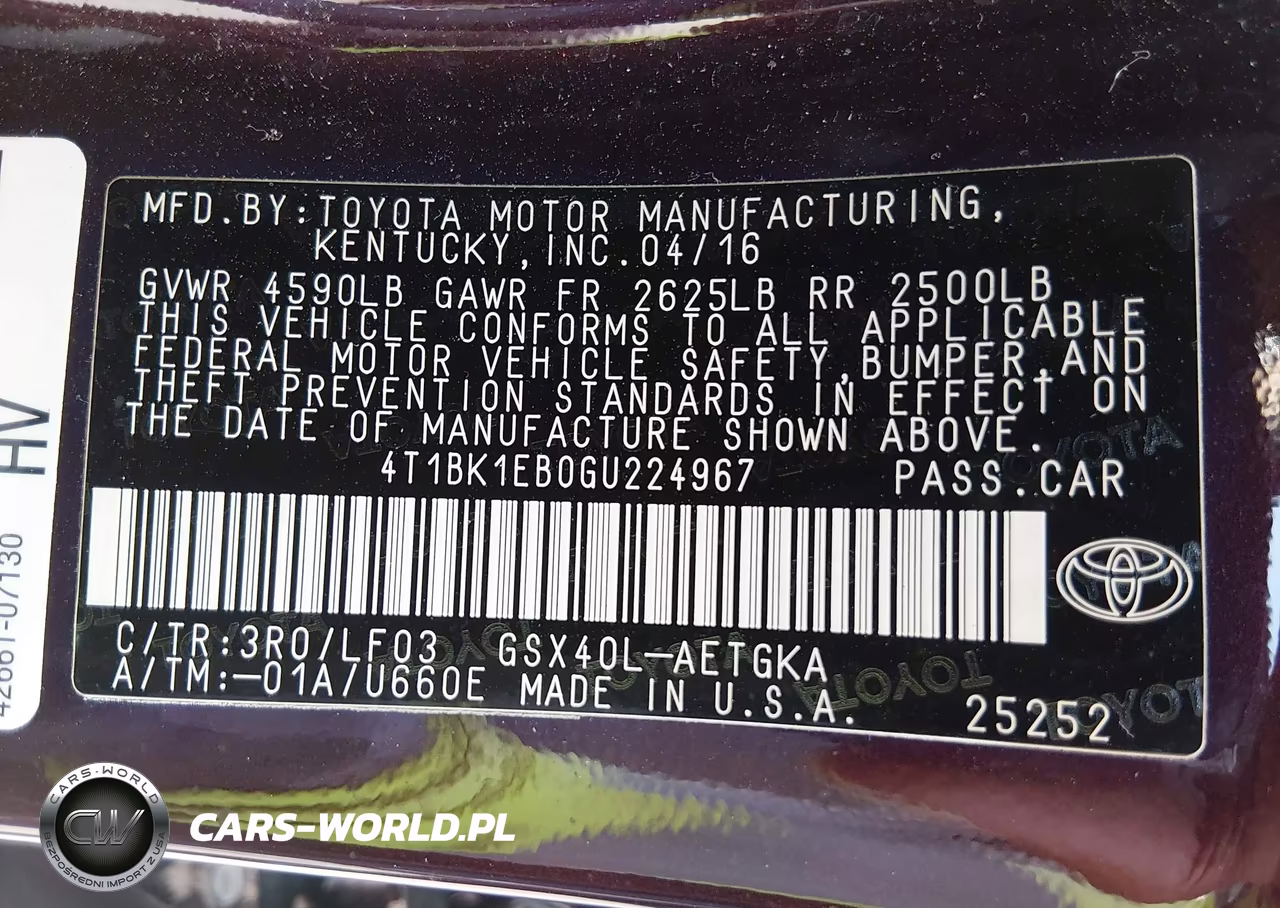2016 Toyota Avalon Xle Premium VIN:4T1BK1EB0GU224967 - 9