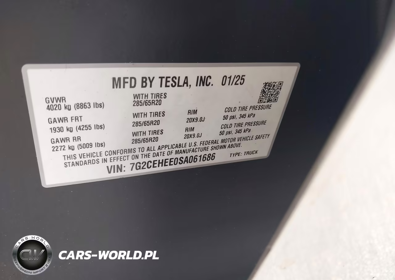 2025 Tesla Cybertruck Cyberbeast VIN:7G2CEHEE0SA061686 - 9