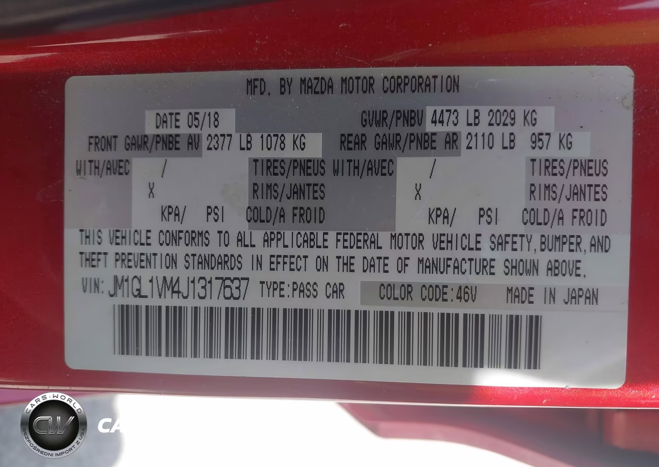 2018 Mazda Mazda6 Touring VIN:JM1GL1VM4J1317637 - 9