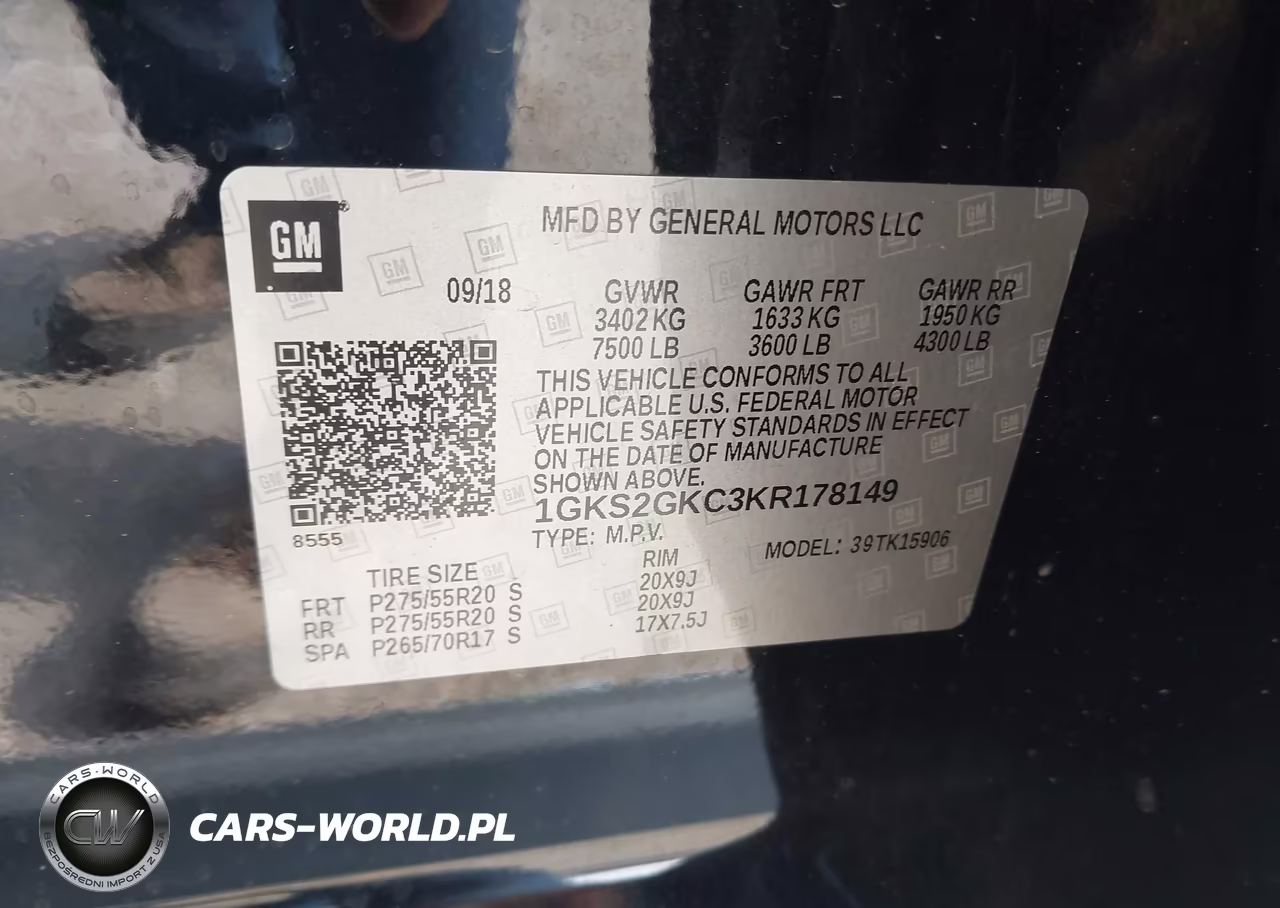 2019 GMC Yukon Xl Slt VIN:1GKS2GKC3KR178149 - 9
